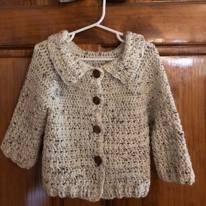 baby hand crochet cardigan/hat